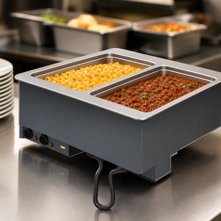 Product image #3 for Vollrath Two-Well Drop-In Electric Hot Food Well Unit with Manifold Drain, 208-240V