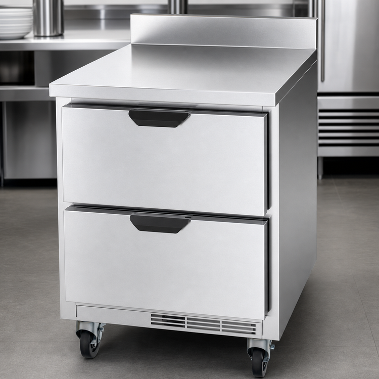 Product image #3 for Beverage-Air 27-Inch One-Section Worktop Refrigerator with 2 Drawers, 6.13 Cu. Ft.