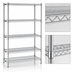 Thumbnail image #3 for Redipak Red-i-Pak 5-Tier Stationary Wire Shelving Unit, 36W x 24D x 74H, Chrome Finish