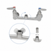 Thumbnail image #3 for T&S Brass EverSteel 8-Inch Stainless Steel Wall Mount Mixing Faucet with Swivel Outlet, Less Nozzle