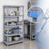 Thumbnail image #3 for Quantum Millenia 42 in. W x 18 in. D x 50 in. H Gray Polymer Stationary Starter Shelving Unit with 4 Solid Shelves
