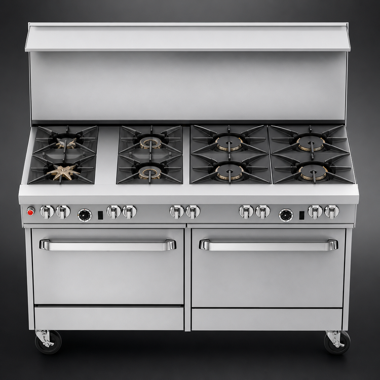 Product image #3 for Southbend Ultimate 60-Inch Gas Restaurant Range with 8 Open Burners, Standard Oven, and Convection Oven