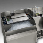 Thumbnail image #3 for Perlick Corporation Top Shelf UCS48B-LF 48-Inch Stainless Steel Underbar Ice Bin/Cocktail Station with Blender Sink, 10-Circuit Cold Plate