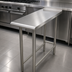 Thumbnail image #3 for Advance Tabco 15 Inch x 30 Inch Open Base Equipment Filler Table with 304 Stainless Steel Top and 1-1/2 Inch Rear Up-Turn