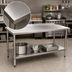 Thumbnail image #3 for Eagle Group BlendPort Deluxe Series Stainless Steel Work Table with Adjustable Undershelf and 1-1/2 Inch Rear Upturn, 30 x 24 Inches