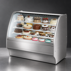 Thumbnail image #3 for True Mfg. – Specialty Display TGM-R-59-SC/SC-S-S 59-1/4 Inch Curved Glass Refrigerated Bakery Display Case, Stainless Steel, Self-Contained