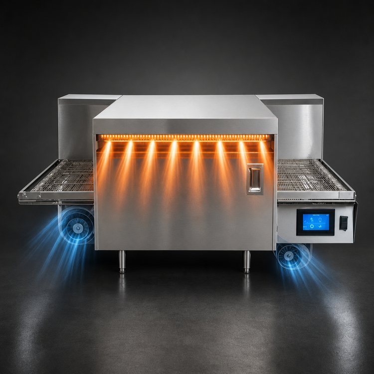 Product image #3 for Lincoln Aperion 24 Series Natural Gas Impinger Conveyor Oven with 20 x 48 Inch Conveyor and Solid Door