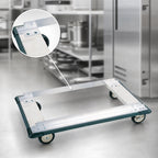 Thumbnail image #3 for Metro Super Erecta D56JN Aluminum Stock Truck Dolly, 60"W x 24"D, Wraparound Bumper, Factory-Installed Casters