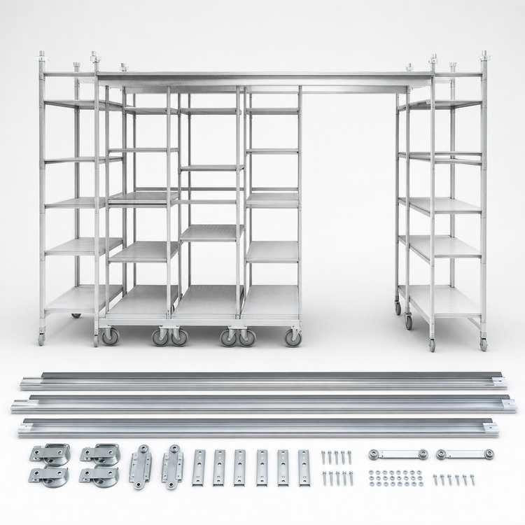Product image #3 for Metro Top-Track 7-Foot High-Density Storage Track Set