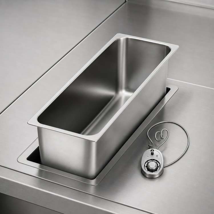 Product image #3 for Wells Half-Size Built-In Electric Hot Food Well, Top-Mount, Single 6 x 20 Pan Opening, With Drain