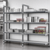 Thumbnail image #3 for Cambro Camshelving Elements XTRA 4-Shelf Solid Stationary Add-On Shelving Unit, 24 x 36 x 84 Inches, Speckled Gray
