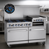 Thumbnail image #3 for Imperial Pro Series 60-Inch Gas Restaurant Range with 6 Open Burners, 24-Inch Griddle, Standard Oven and Cabinet Base