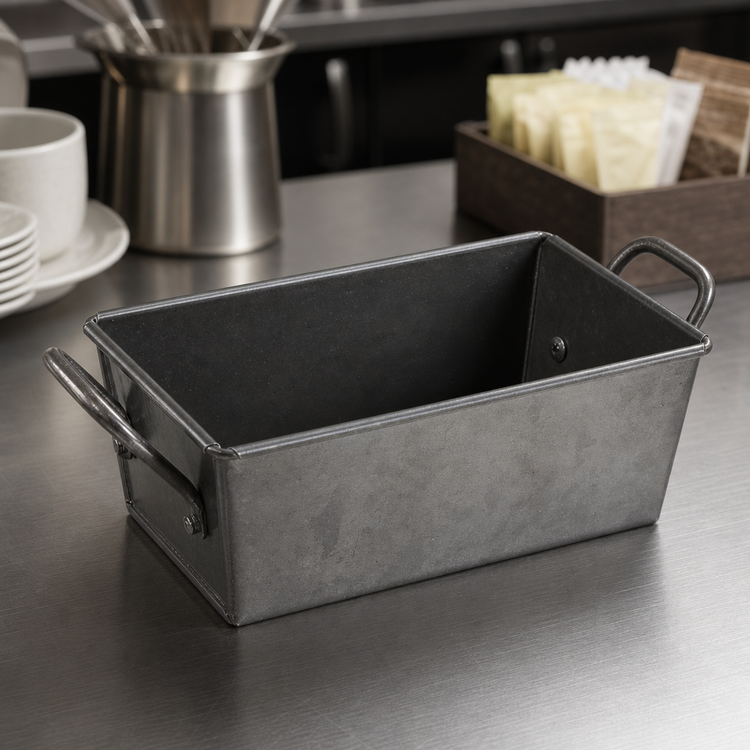 Product image #3 for Black Galvanized Steel Sugar Packet Holder with Handles