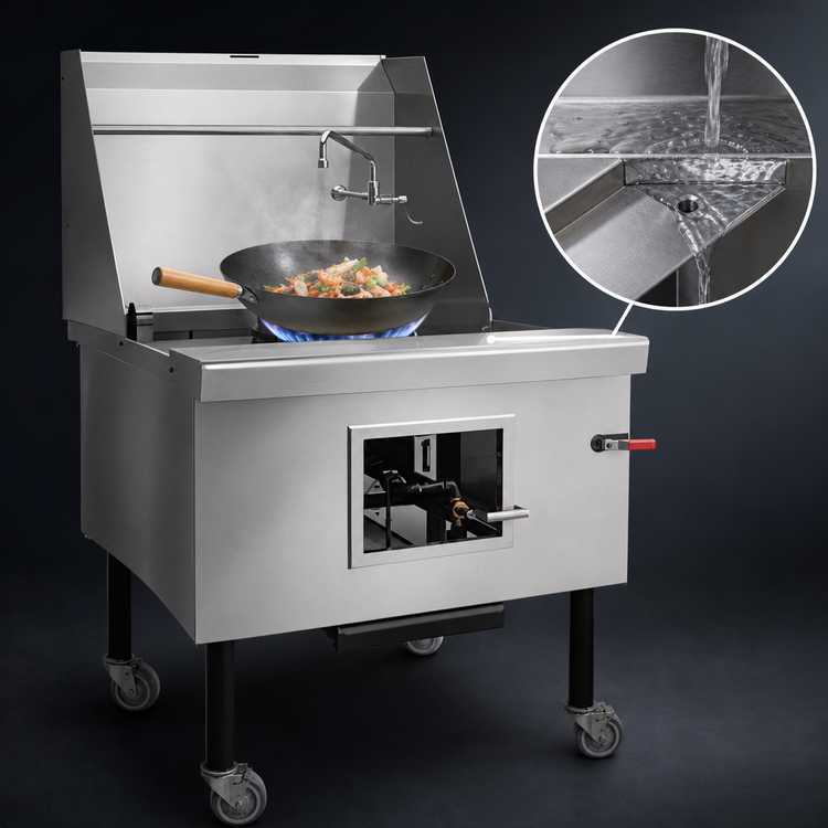 Product image #3 for Imperial ICRA-1 36-Inch Single-Burner Gas Wok Range with Water-Cooled Top and Built-In Drain System