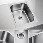Thumbnail image #3 for Eagle Group FDI-24-24-13.5-1 1-Compartment Seamless Weld-In Sink, 24 x 24 x 13-1/2 Inch Bowl, 304 Stainless Steel