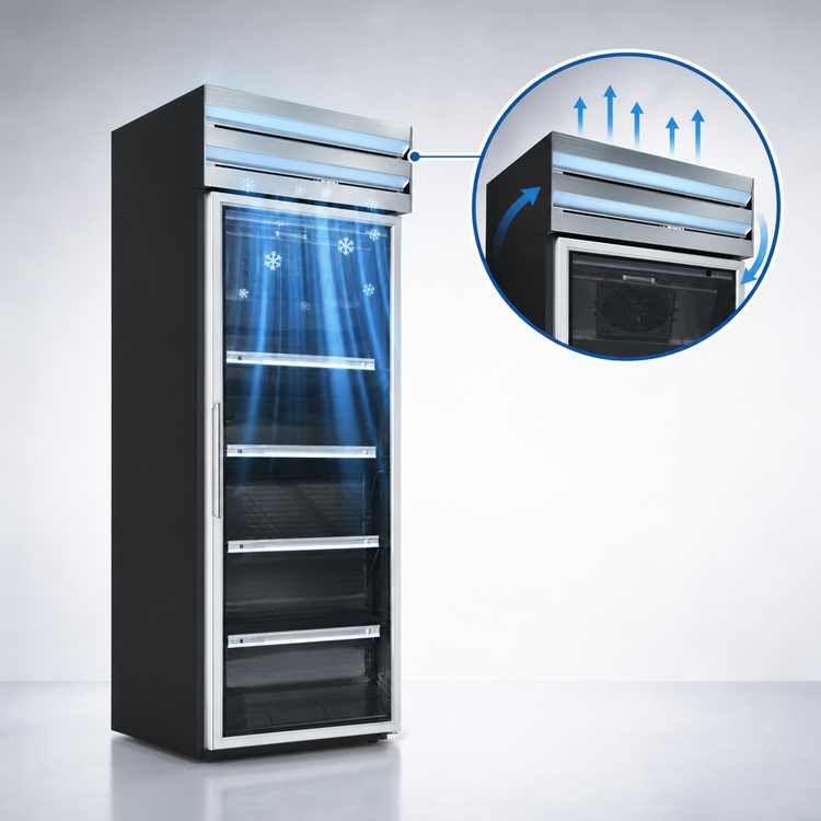 Product image #3 for Howard-McCray Glass Door Frozen Foods Merchandiser Freezer, 22 Cu. Ft., Black