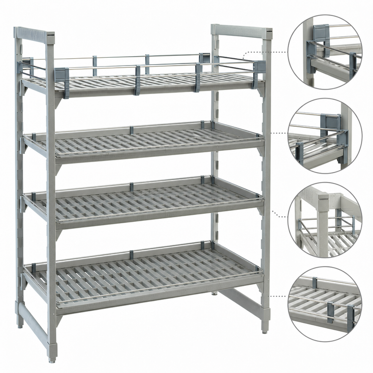 Product image #3 for Cambro Camshelving Premium 18-Inch x 72-Inch Full Shelf Rail Kit