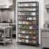 Thumbnail image #3 for Quantum Heavy-Duty Stationary Wire Shelving Unit with 10 Shelves and 45 Clear Bins, 36 x 12 x 75 Inches