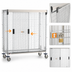 Thumbnail image #3 for Metro Super Erecta Chrome Mobile Security Cage with Sliding Doors, Fits 24 x 60 Shelves