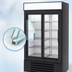 Thumbnail image #3 for Beverage-Air MarketMax 2-Section Black Sliding Glass Door Reach-In Refrigerated Merchandiser, 35.4 Cu. Ft.