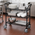 Thumbnail image #3 for Quantum 3-Shelf Black Epoxy Wire Utility Cart, 36 x 18 x 37-1/2 Inches