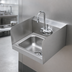 Thumbnail image #3 for T&S Brass Wall-Mounted Stainless Steel Hand Sink with Electronic Sensor Faucet and Side Splash Shields