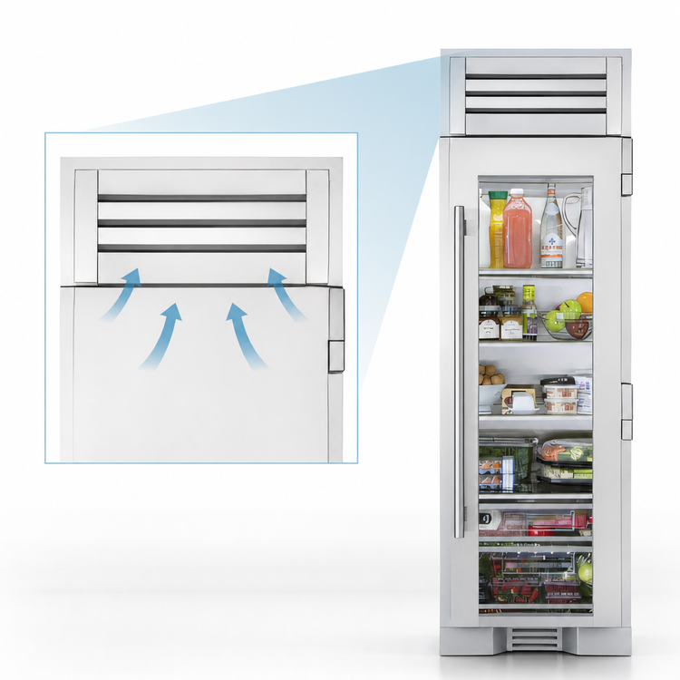 Product image #3 for True Residential 24-Inch One-Section Built-In Reach-In Refrigerator with Stainless Glass Door, Right-Hinged