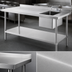 Thumbnail image #3 for Steel Works Stainless 30 x 72 x 35-1/2-Inch Stainless Steel Sink Work Table with Right Sink Bowl and Undershelf