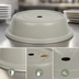 Thumbnail image #4 for Cambro Versa Camcover Round Fiberglass Plate Cover, 8-1/4-Inch Inside Diameter, Ivory