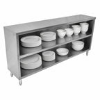 Thumbnail image #3 for John Boos 4DCO6-1560 60-Inch x 15-Inch Open Front Stainless Steel Dish Cabinet with Mid-Shelf