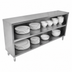 Thumbnail image #3 for John Boos 60-Inch x 15-Inch Open Front Stainless Steel Dish Cabinet with Mid-Shelf