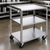 Thumbnail image #4 for Channel Manufacturing 3-Shelf Stainless Steel Utility/Bussing Cart with 5-Inch Swivel Casters, 27.5 x 16 x 34 Inches