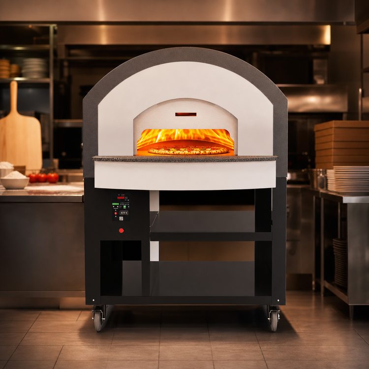 Product image #3 for Trento Alfa Quick Series Single Deck Natural Gas Countertop Pizza Oven with Stand, 6-Pizza Capacity