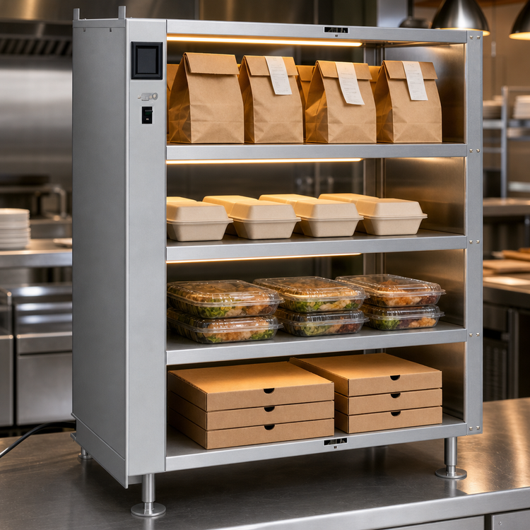 Product image #4 for Hatco Glo-Ray 2-Go 4-Tier Heated Holding Shelves, 39-Inch x 20-Inch Shelves