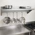 Thumbnail image #3 for BK Resources Economy Wall-Mount Stainless Steel Pot Rack Shelf, 84 Inch x 16 Inch