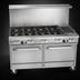 Thumbnail image #3 for Southbend Ultimate 60-Inch Gas Restaurant Range with 6 Star/Sauté Burners, 24-Inch Raised Griddle/Broiler, and 2 Cabinets