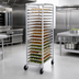 Thumbnail image #4 for Winco Mobile Full-Height Aluminum Sheet Pan Rack, 20 Full-Size Pan Capacity, 5-Inch Swivel Casters