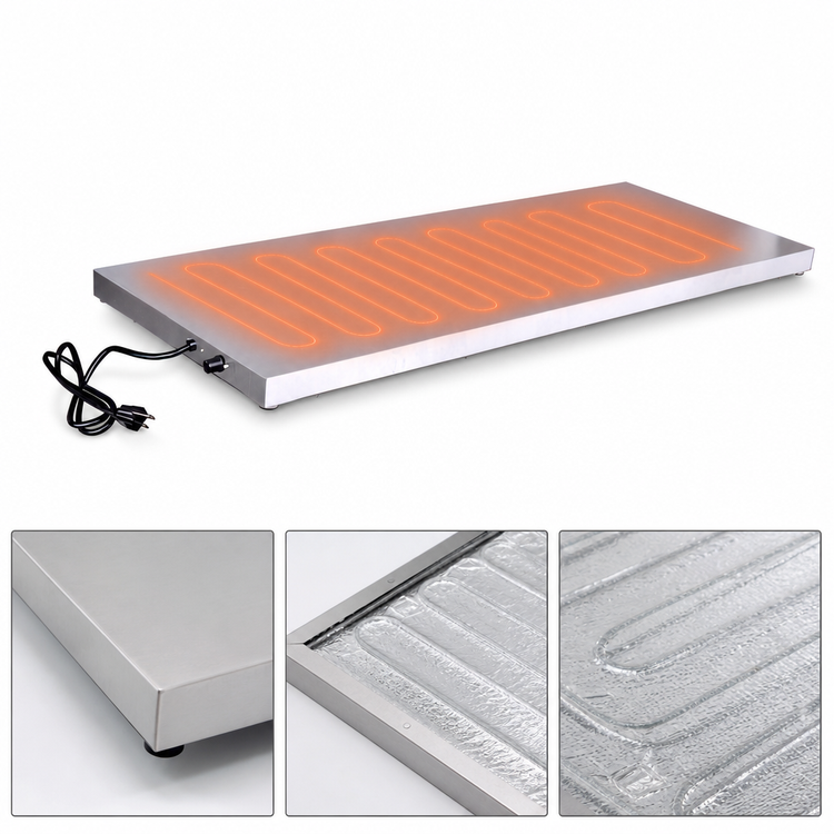 Product image #3 for BK Resources 16 x 12-Inch Portable Electric Heated Shelf Warmer