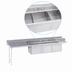 Thumbnail image #3 for Three-Compartment Stainless Steel Sink Table with Left Drainboard, 95-Inch W
