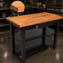 Thumbnail image #4 for John Boos Appalachian Oak Country Work Table with 2 Slatted Undershelves, 60 x 25 x 34-3/4 Inches