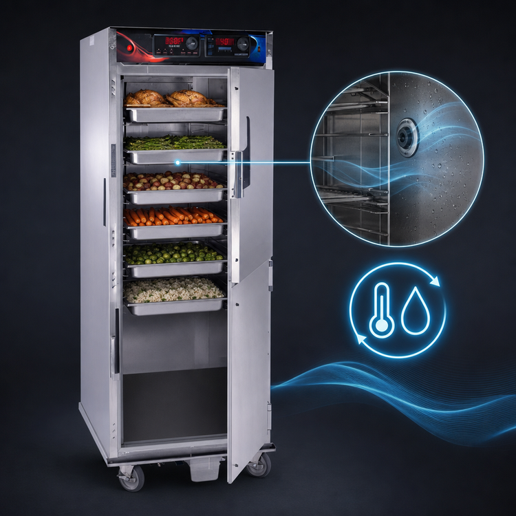 Product image #3 for Cres Cor Roast-N-Hold AquaTemp Deluxe Full-Height Convection Cook and Hold Oven, 12-Pan, 240V, 1-Phase