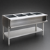 Thumbnail image #3 for 4-Well Electric Water Bath Hot Food Table with 12 x 20 Openings, Cutting Board, and Plate Shelf, 63-1/2 Inches Wide