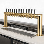 Thumbnail image #3 for Micro Matic USA PT4A-12PVD Pass-Thru Countertop Air-Cooled 12-Faucet Draft Beer Tower, 2-Column PVD Brass