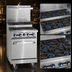 Thumbnail image #3 for Imperial Pro Series 60-Inch Gas Restaurant Range with 5 Open Burners, 5 Step-Up Burners, Standard Oven, and Cabinet Base