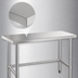 Thumbnail image #3 for Open Base 304 Stainless Steel Worktable, 48 x 24 x 34 Inches, 18-Gauge Top