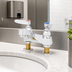 Thumbnail image #3 for T&S Brass Deck-Mount Lavatory Faucet with Fixed Spout, Aerator, 4-Inch Adjustable Centers, and 1/2-Inch NPSM Male Shanks
