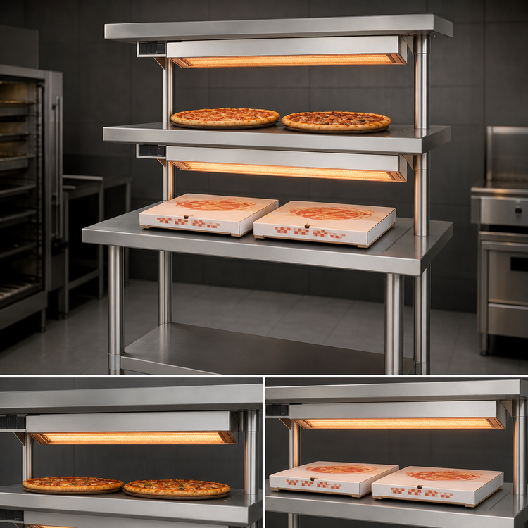 Product image #3 for Eagle Group 48-Inch Pizza Holding Table with Dual Infrared Warmers, 120V