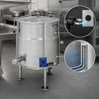 Thumbnail image #3 for Cleveland Range KEL30 30-Gallon Stationary Electric Tri-Leg Steam Kettle, 2/3 Steam Jacket, 316 Stainless Steel Liner