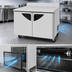 Thumbnail image #3 for Turbo Air Super Deluxe 48-Inch Two-Section Worktop Refrigerator with Self-Cleaning Condenser, 12 Cu. Ft., Stainless Steel, Rear-Mounted R290, 115V