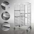 Thumbnail image #3 for Channel Manufacturing 423A6 Double-Section Aluminum Cafeteria Tray Rack, Side-Load, 20-Tray Capacity, for 18 x 26-Inch Trays